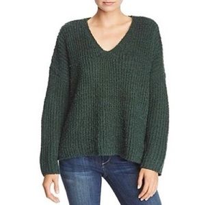 Sadie & Sage Chunky Ribbed Knit V Neck Sweater